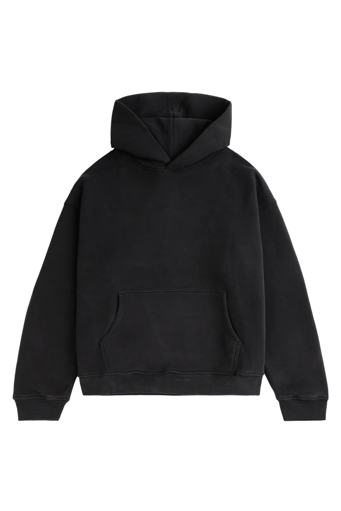 Blank Hoodie Washed Black-1