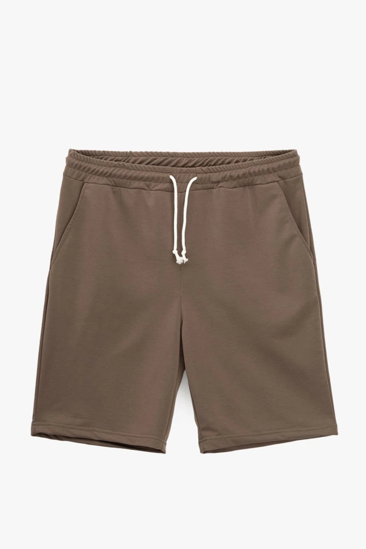 Plain Brown Shorts-1