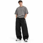Black Parachute Toggle Pants