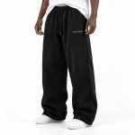 Black Wide-Leg Sweatpants