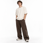 Cocoa Brown Wide-Leg Sweatpants
