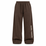 Cocoa Brown Wide-Leg Sweatpants