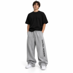 Graphite Logo Wide-Leg Joggers