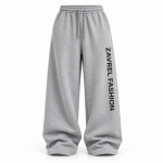 Graphite Logo Wide-Leg Joggers