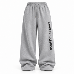 Graphite Logo Wide-Leg Joggers